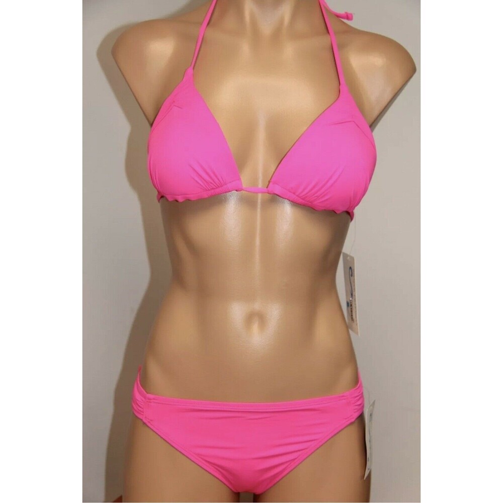 California Waves Swimsuit Bikini 2 piece Set Push up Pink Swim NEW Summer M